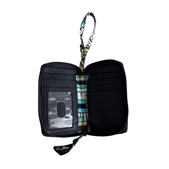 Vera Bradley Teal and Black Patterned Wristlet - Picture 4 of 9